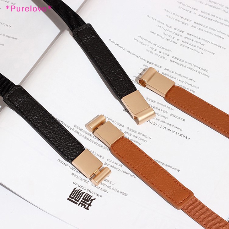 purelove-gt-เข็มขัดหนัง-หัวเข็มขัดสีทอง-ยืดหยุ่น-เข้ากับทุกการแต่งกาย-แฟชั่นสําหรับผู้หญิง