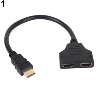 Rich2.br 1080P พอร์ต HDMI ตัวผู้ เป็นตัวเมีย 2 เข้า 1 ออก 2 อะแดปเตอร์แปลงสายเคเบิล