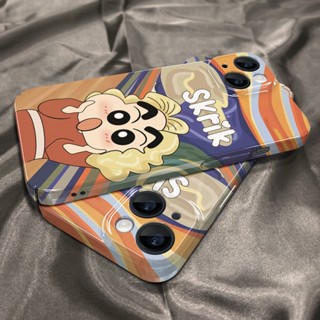 เคสโทรศัพท์มือถือคู่รัก แบบแข็ง ลายการ์ตูนชินจัง สําหรับ iPhone 14 Pro Max 14Plus 13 13Pro 12Pro 12Promax 11 11Pro 11Promax 12 13Mini X XR Xs XsMAX 7 8 Plus