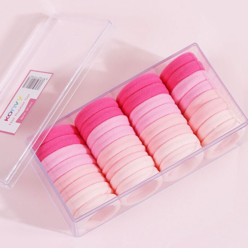 konvy-rubber-set-pink-เซทยางรัดผม-สีชมพู-32ชิ้น