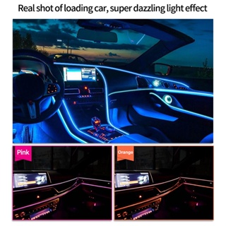 Rich2.br สายไฟนีออน LED ตกแต่งภายในรถยนต์ ดึงดูดสายตา DIY