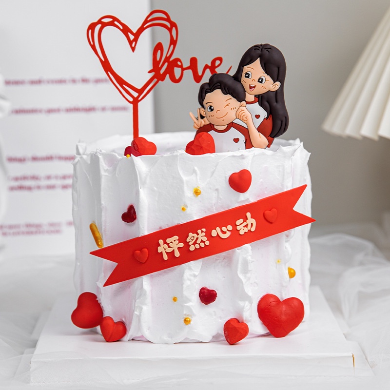 ท็อปเปอร์อะคริลิค-รูปหัวใจ-โรแมนติก-สําหรับตกแต่งเค้ก-คัพเค้ก-งานแต่งงาน-งานเลี้ยงวันเกิด