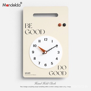 [พร้อมส่ง] Mandelda นาฬิกาแขวนผนัง ไม่ต้องเจาะรู เรียบง่าย สไตล์โมเดิร์น สําหรับตกแต่งบ้าน ห้องนอน ห้องนั่งเล่น