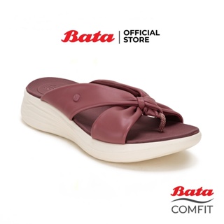 Bata บาจา Comfit รองเท้าเพื่อสุขภาพ แบบหูหนีบ พร้อมเทคโนโลยีคุชชั่น รองรับน้ำหนักเท้า ดีไซน์หรู สำหรับผู้หญิง รุ่น BLOOM2 สีน้ำเงิน 6012001 สีแดง 6015001