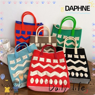 Daphne กระเป๋าถือ กระเป๋าช้อปปิ้ง ลําลอง สีพื้น สําหรับผู้หญิง