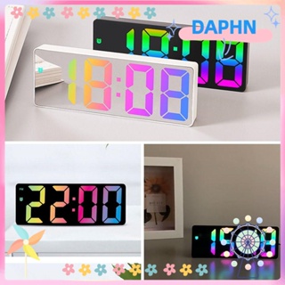 Daphs นาฬิกาปลุกดิจิทัล LED มีไฟแบ็คไลท์ บอกอุณหภูมิ ปฏิทิน