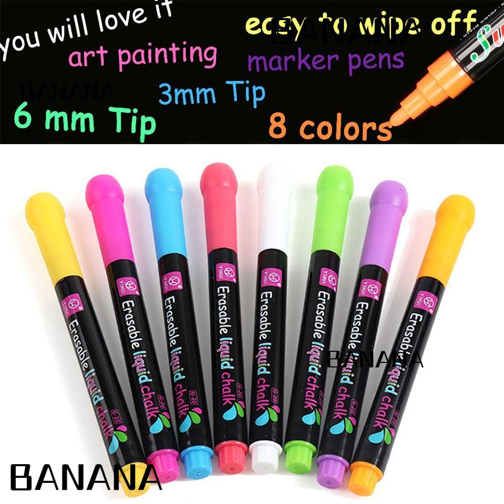 banana1-ปากกาชอล์กเหลว-ไร้ฝุ่น-เขียนกระดาน-led-กระจก-หน้าต่าง-วาดภาพศิลปะ-ปากกามาร์กเกอร์