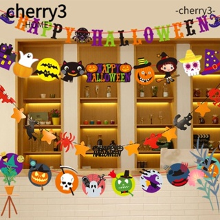 Cherry3 แบนเนอร์กระดาษ ลายฟักทอง ค้างคาว ผี 2 ชิ้น สําหรับแขวนตกแต่งปาร์ตี้ฮาโลวีน บาร์ ห้างสรรพสินค้า KTV