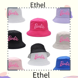 Ethel1 หมวกบักเก็ตลําลอง ปักลายตัวอักษร สําหรับตุ๊กตาบาร์บี้