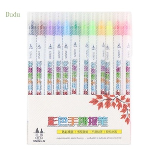 Dudu ปากกามาร์กเกอร์ หลากสีสัน สําหรับตกแต่งสมุดไดอารี่ แพลนเนอร์ DIY
