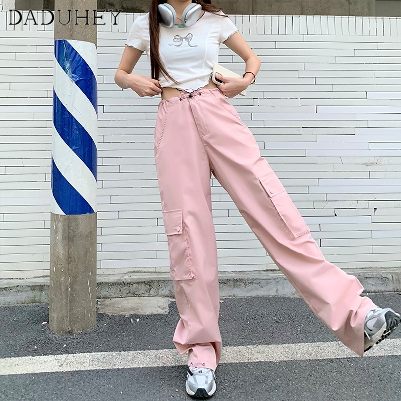 daduhey-womens-american-style-retro-casual-parachute-overalls-casual-loose-high-street-pleated-wide-leg-cargo-pants