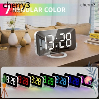 PreferredCherry3 นาฬิกาปลุกดิจิทัล หน้าจอ 11 สี 11 โหมด ชาร์จ USB 2 พอร์ต ปรับความสว่างได้ สําหรับบ้าน ห้องนอน