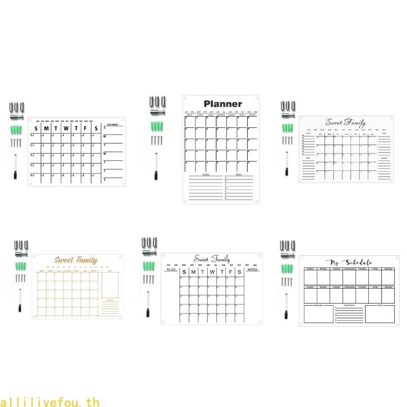 ปฏิทินอะคริลิคใส-รายสัปดาห์-สําหรับติดผนัง-กระดานไวท์บอร์ด