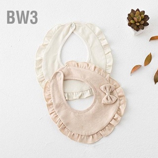  BW3 ผ้ากันเปื้อนเด็กอ่อนโยนผ้าฝ้ายสองชั้นทารกแรกเกิด Bibs สำหรับเด็กหญิงเด็กชาย Unisex สำหรับการงอกของฟันน้ำลายไหล