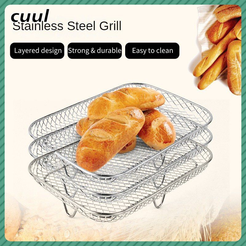 304-stainless-steel-three-layer-grill-air-fryer-accessories-grill-grill-drain-basket-cod