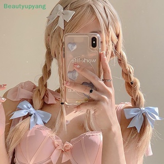 [Beautyupyang] กิ๊บติดผม ริบบิ้นโบว์ น่ารัก หรูหรา อุปกรณ์เสริม สําหรับผู้หญิง