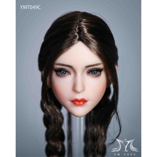 Ymtoys หัวแกะสลัก 1/6 YMT049 สีส้ม สําหรับจับคู่ร่างกายผู้หญิง โมเดลทหาร ZCSX