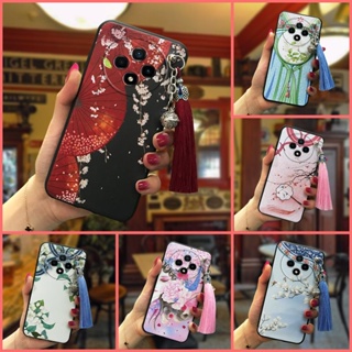 bell tassel Phone Case For Wiko Hi Enjoy60 Pro 5G protective Shockproof Chinese Style Durable Soft case Anti-dust Waterproof