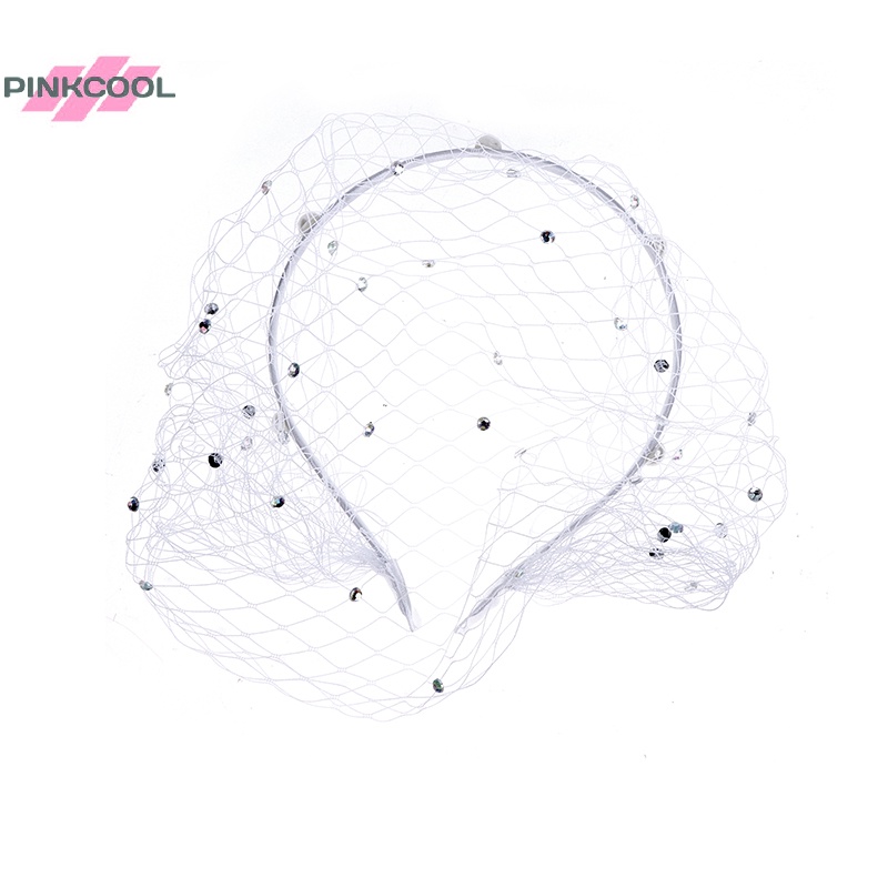 pinkcool-ผ้าคลุมศีรษะ-สีดํา-สีขาว-สําหรับเจ้าสาว-งานแต่งงาน