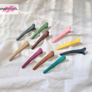 Pinkcool กิ๊บปากเป็ด พลาสติก สีแคนดี้ สําหรับจัดแต่งทรงผม DIY 10 ชิ้น ต่อชุด