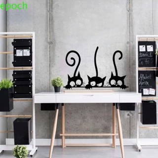 Epoch สติกเกอร์ ลายการ์ตูนแมวน่ารัก มีกาวในตัว สร้างสรรค์ สําหรับติดตกแต่งผนังห้องน้ํา ห้องนั่งเล่น DIY
