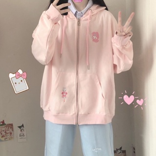 Sanrio Kuromi Cinnamoroll pom pom purin My Melody เสื้อกันหนาว มีฮู้ด ลายการ์ตูนน่ารัก สไตล์ญี่ปุ่น คุณภาพสูง สําหรับผู้หญิง Y2K