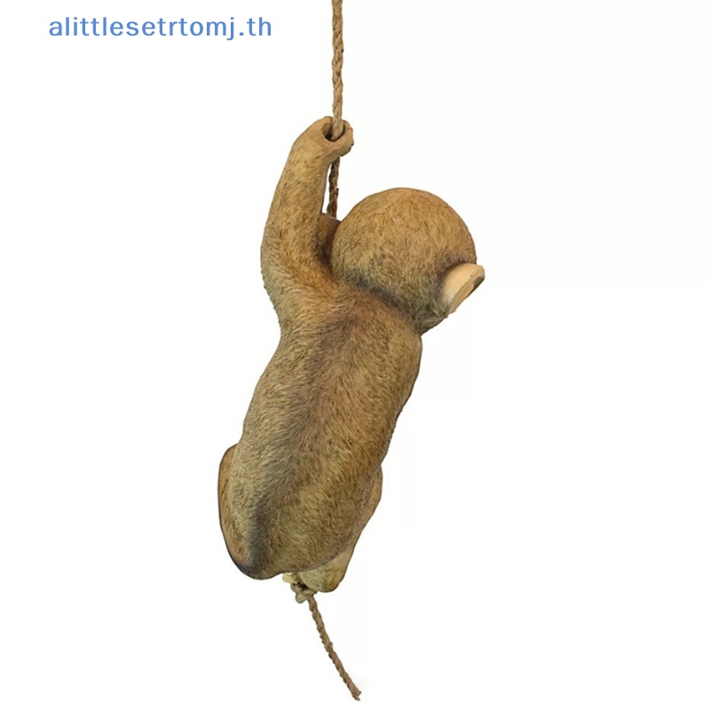 alittlese-รูปปั้นลิงปีนต้นไม้เรซิ่น-สําหรับแขวนตกแต่งบ้าน-สวน