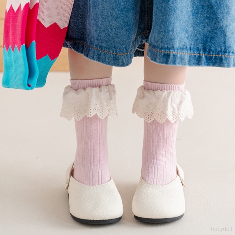 ฤดูใบไม้ร่วง-23-ใหม่-ถุงเท้าเด็ก-ลูกไม้-เด็กผู้หญิง-หวีผ้าฝ้ายหวาน-ถุงเท้าเจ้าหญิง-ข้อกลาง