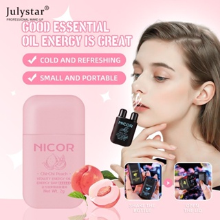 JULYSTAR Hot！ ใหม่ Nicor Nasal Passage ของแท้คัดจมูกสิ่งประดิษฐ์ Mint Nasal Passage Stick ชั้นดูดจมูกขับรถสดชื่น