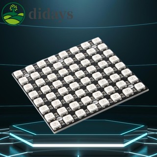 Ws2812 บอร์ดทดลอง 64-bit 5050 RGB LED โมดูลไดรฟ์สีในตัว [Didays.th]