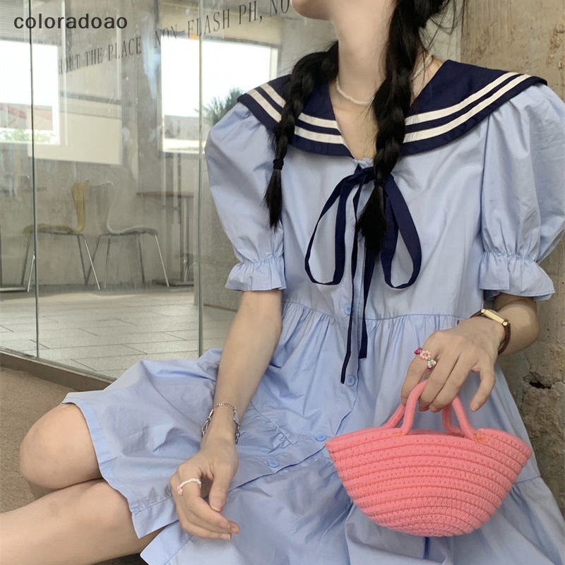 crd-ชุดมินิเดรสลําลอง-สีขาว-สไตล์เกาหลี-สําหรับนักเรียน-zxh