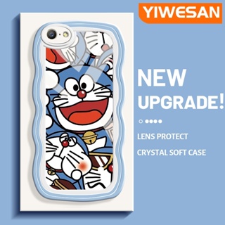 สําหรับ OPPO A57 2016 A39 เคสการ์ตูน Happy Doraemon สี่เหลี่ยม ของแท้ นิ่ม ขอบซิลิโคน ลาย เคสโทรศัพท์