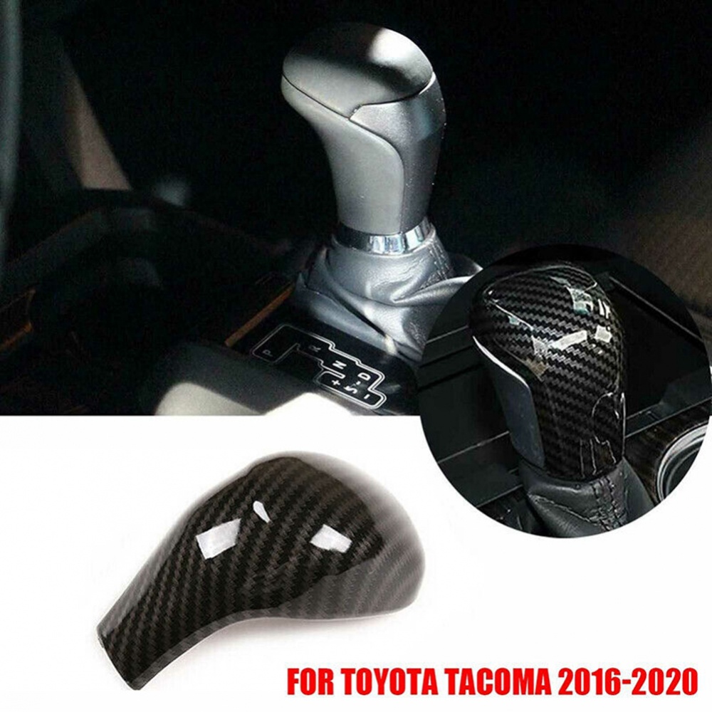 【AMP】Carbon Fiber Black Gear Shift Knob Shifter Cover For Toyota For