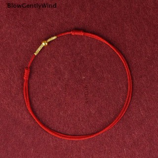 Blowgentlywind สร้อยข้อเท้า เชือกนําโชค สีแดง แฮนด์เมด แฟชั่นสําหรับผู้หญิง และผู้ชาย BGW