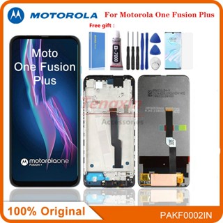 หน้าจอแสดงผล Lcd ดิจิทัล 6.5 นิ้ว สําหรับ Motorola One Fusion Plus Moto One Fusion Plus พร้อมกรอบ