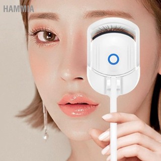 HAMMIA ที่ดัดขนตาแบบอุ่น 2 ควบคุมอุณหภูมิ ชาร์จ USB 30 วินาที ที่ดัดขนตาแบบพลาสติกความร้อนแบบพกพาสำหรับใช้ในบ้าน