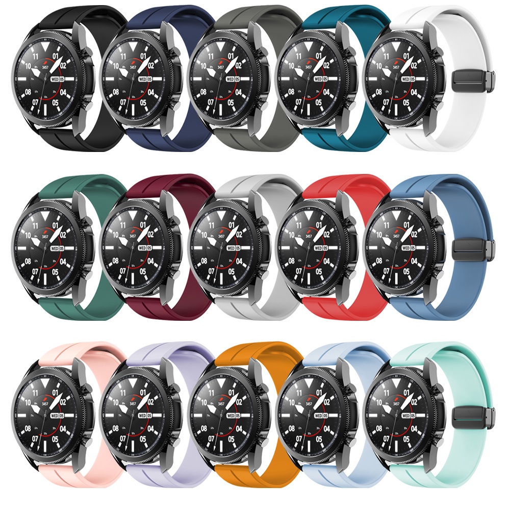 สายนาฬิกาข้อมือซิลิโคน-แม่เหล็ก-20-มม-สําหรับ-samsung-galaxy-watch4-40-มม-watch-band-22-มม-huawei-watch-gt2