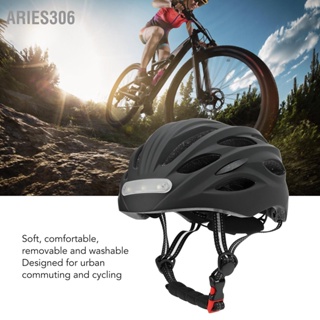  Aries306 หมวกกันน็อคไฟ LED ระบายอากาศ PC โครงสร้างแข็งปรับได้ หมวกกันน็อคจักรยานที่ถอดออกได้อย่างปลอดภัยสำหรับโรลเลอร์เบลด