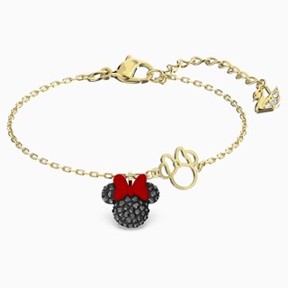 Disney [ของแท้ พร้อมส่ง] Swarovski Swarovski MICKEY &amp; MINNIE MICKEY Mouse MINNIE สร้อยข้อมือ เครื่องประดับ หรูหรา สําหรับผู้หญิง