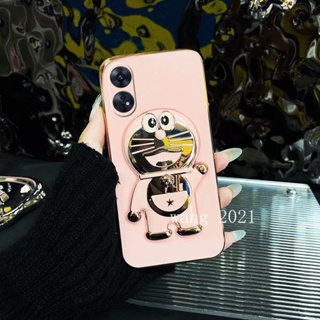 Casing เคส OPPO Reno8 T Reno8 Z Reno7 Z 5G 4G TPU Protective Phone Case with New Cartoon Doraemon Holder Stand Soft Case OPPO Reno8T 4G Phone Back Cover เคสโทรศัพท