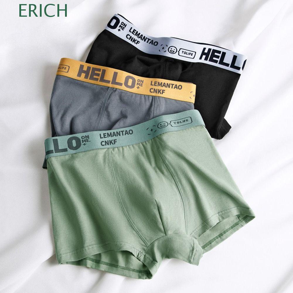 erich-กางเกงบ็อกเซอร์-ผ้าฝ้าย-เอวกลาง-ระบายอากาศได้ดี-พิมพ์ลายตัวอักษร-ขนาดใหญ่-สําหรับผู้ชาย