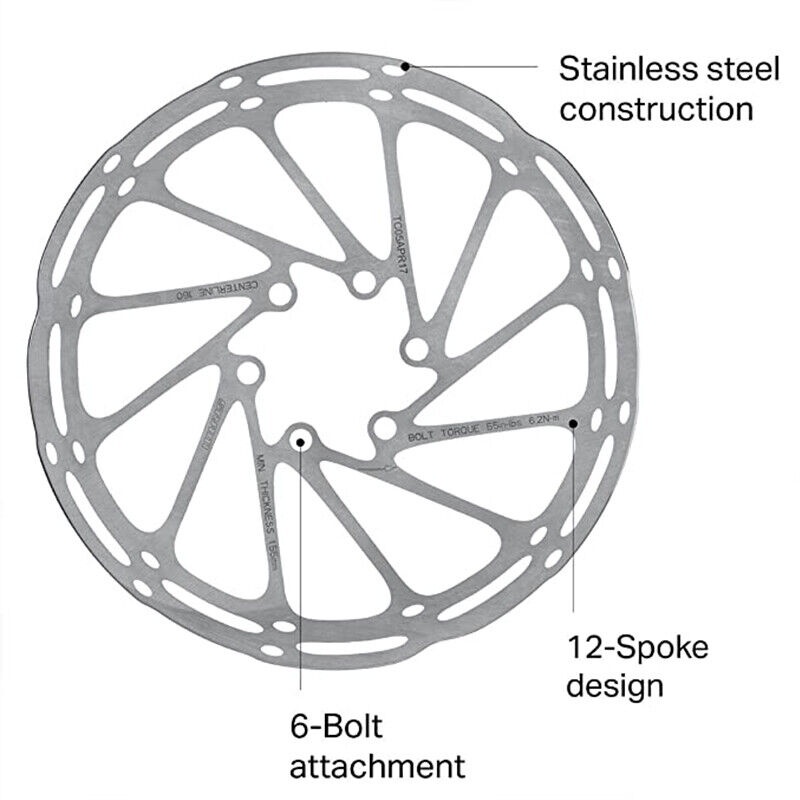 sram-ดิสก์เบรกโรเตอร์ไฮดรอลิค-140-160-180-203-มม-6-สลักเกลียว-สําหรับจักรยานเสือภูเขา-2-ชิ้น