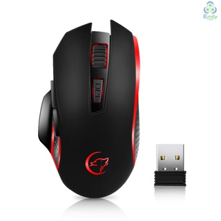 G821 เมาส์ออปติคอลเล่นเกมไร้สาย 2400DPI 2.4Hz ปรับได้ สําหรับ PC แล็ปท็อป [19][มาใหม่]