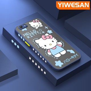 เคสซิลิโคนใส แบบบาง ขอบสี่เหลี่ยม กันกระแทก ลาย Hello Kitty สําหรับ OPPO F1S