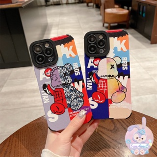 เคสโทรศัพท์มือถือนิ่ม กันกระแทก ลายหมีโหดน่ารัก สําหรับ iPhone 11 14 12 13 Pro Max SE 2020 X Xr Xs Max 8 7 Plus