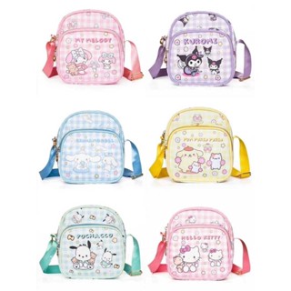 กระเป๋าสะพายคาดตัว ลายการ์ตูน  SANRIO - หนัง pu - มีช่องซิป 2 ช่อง - ขนาด 20×18×9 cm