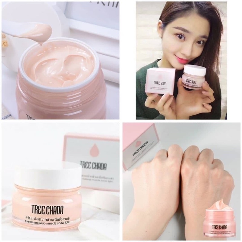 ครีมตรีชฎา-เมคอัพเบสเนื้อครีมบางเบา-treechada-cream-makeup-snow-light-50g