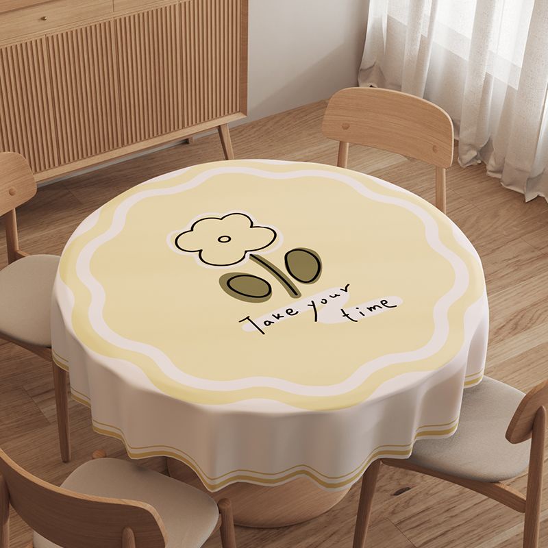ผ้าปูโต๊ะกลม-กันน้ำ-กันน้ำมัน-ป้องกันการลวก-ผ้าปูโต๊ะที่บ้าน-ผ้าปูโต๊ะสุทธิสีแดง