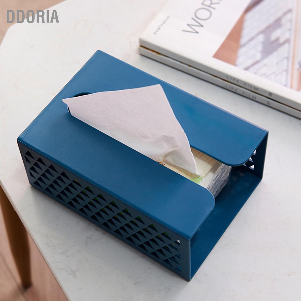 ddoria-กล่องทิชชู่ฝาครอบกาวติดผนังกล่องใส่ผ้าเช็ดปากพลาสติกกลวงสำหรับห้องนั่งเล่นห้องครัวห้องน้ำ
