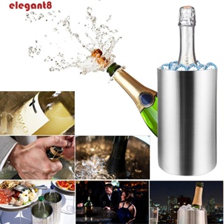 ELEGANT ถังเก็บความเย็นขวดไวน์ แชมเปญ แบบสองชั้น สําหรับบ้าน บาร์ ห้องครัว